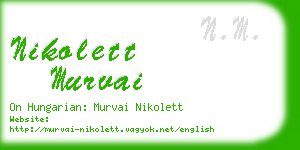 nikolett murvai business card